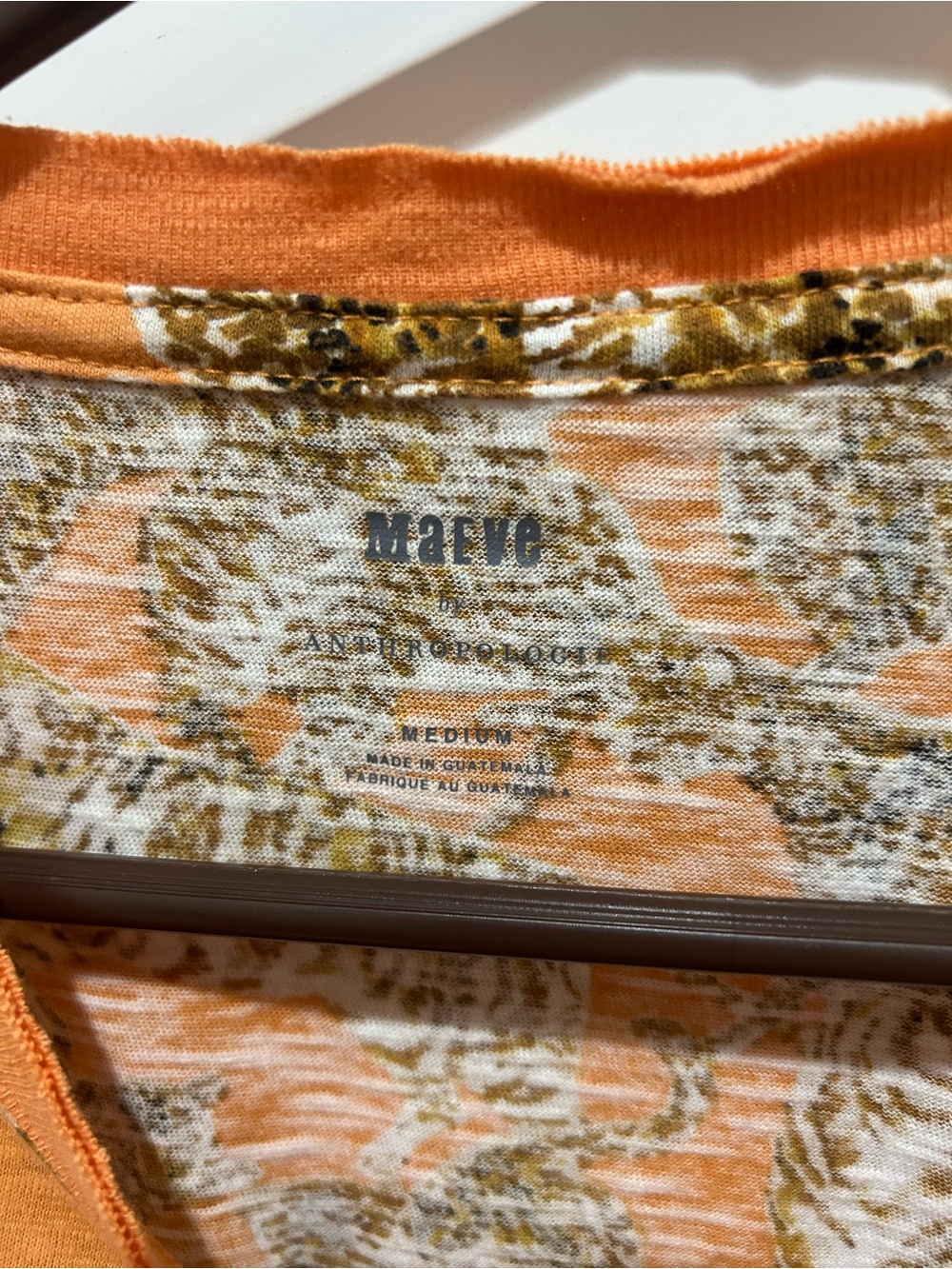 Maeve Orange Tiger Print Short Sleeve Top - Picture 4 of 4